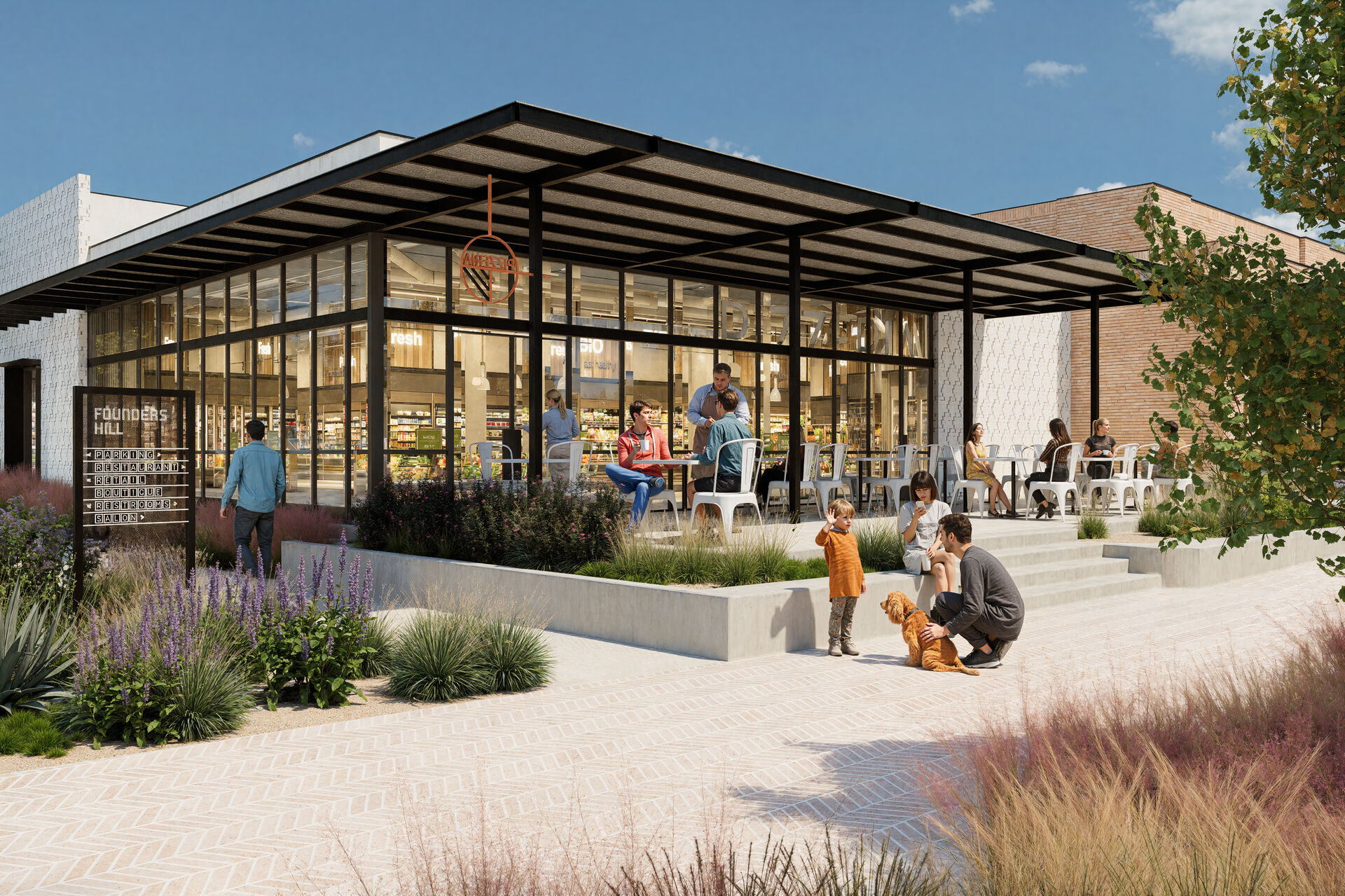 Founder's Hill outdoor dining pavilion